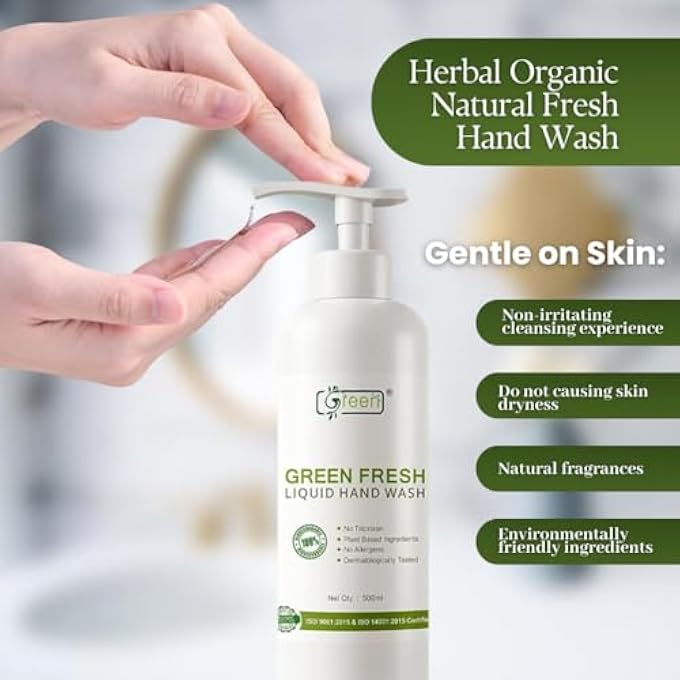 GREENER GREEN HERBAL ORGANIC NATURAL FRESH HAND WASH - Image 2